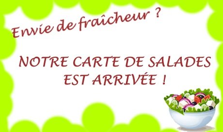 L'été est là, caquer pour une salade en terrasse au Restaurant Le Saint-Joseph dans le Puy-de-Dôme !